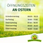 Unsere Öffnungszeiten an Ostern ...